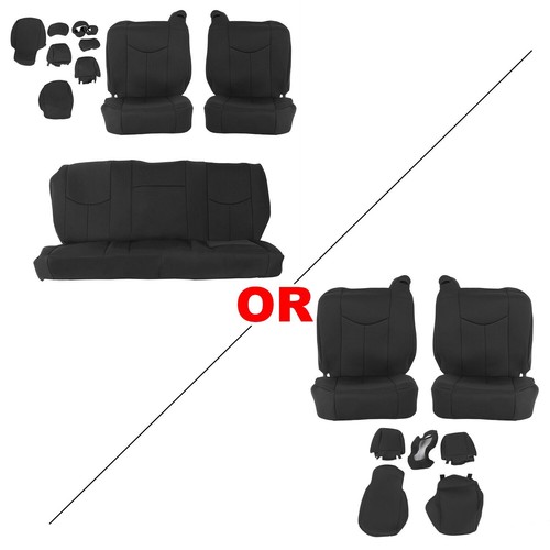 Black Seat Covers For 9906 Chevrolet Silverado 1500 Extended Cab 1st