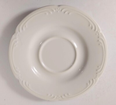 Pfaltzgraff Filigree White Saucer for Flat Cups Excellent Condition