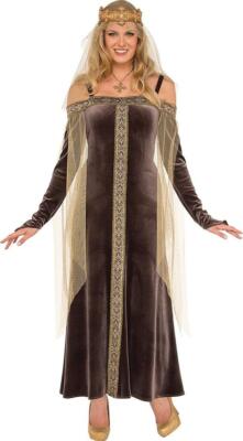 Lady Grey Medieval Queen Renaissance Fancy Dress Up Halloween Adult Costume