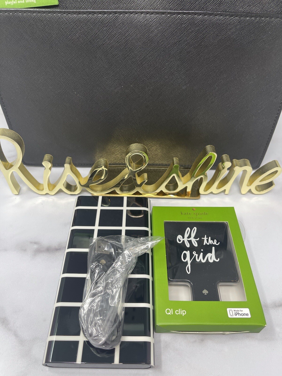 KATE SPADE Off The Grid Jude Charging Crossbody In Black PXRU8286 RARE