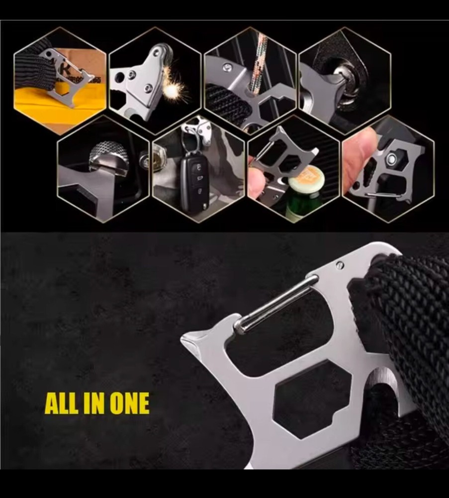 Camping Multi Tool with Clip - 3 Color Options for Everyday Use