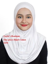  Girls Hijab One Piece  Cotton  Standard  Kids  Al-Amira Hijabs1 pc hijab  