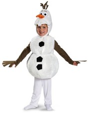 Disney Deluxe Frozen Olaf Child Costume Sz Toddler LG 4-6 Soft  Cozy Halloween