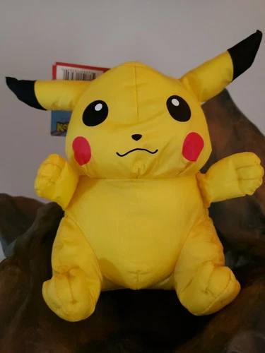 PIKACHU  Pokemon Bath Sponge Buddies 1998 Nintendo Suction Cup 9" NEW OLD STOCK