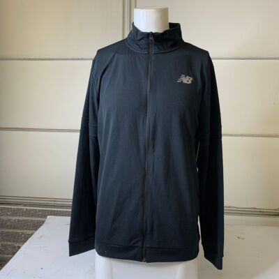 NEW BALANCE Tech Training Knit Track Jacket Men's Size Large Black