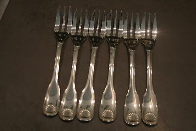 6er Set Kuchengabel 16 cm * Christofle Vendome versilbert * topp gepflegt