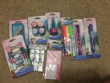 Disney Frozen Set Pencil Eraser Pencil Sharpener Pen Memo Stampers Case Clips