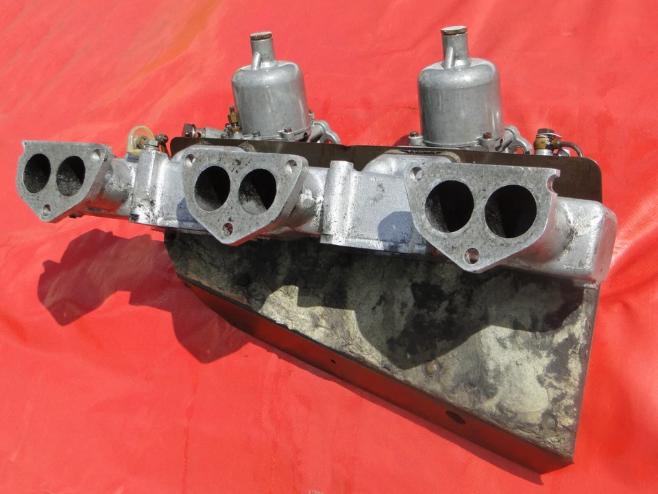 Austin Healey BN6 SU HD6 Doble Carbohidratos Escudo Térmico Entrada Colector Despegue Conjunto Foto 4 de 4