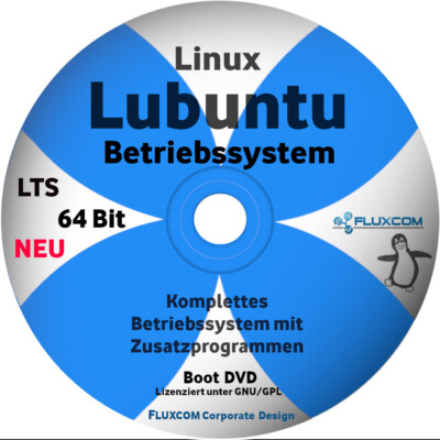 Linux Lubuntu 64 Bit 2025, komplettes Betriebssystem in deutsch