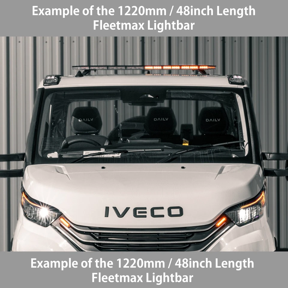 LED Amber Light Bar Strobe Beacon Recovery Warning - 120cm 1200mm 1.2m 48" - Image 3 of 4