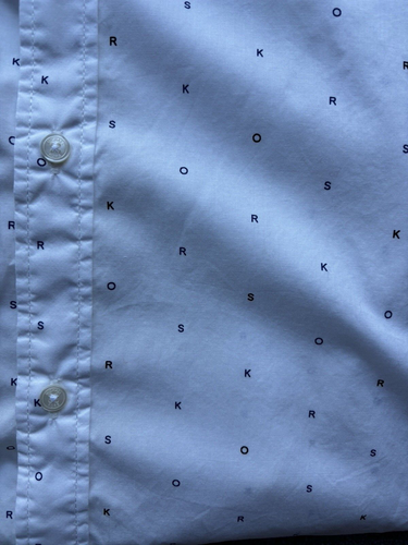 Michael Kors XL Slim Fit L/Sleeve Printed Shirt White - Picture 5 of 6