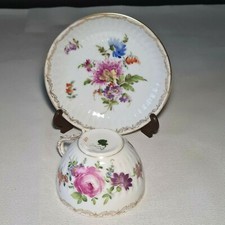 🔅 TASSE & SOUCOUPE EN PORCELAINE ALLEMANDE, SAXE CARL THIEME (N°2)