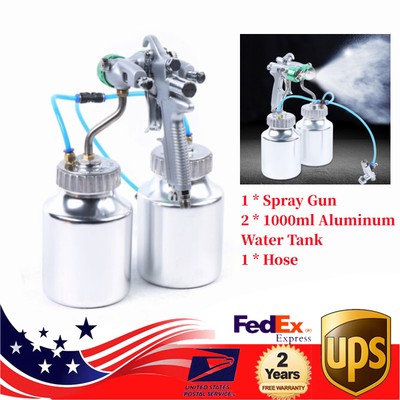 Handheld Automatic Polyurethane Spray Gun Foam Sprayer Double Head+2*1L Tank US