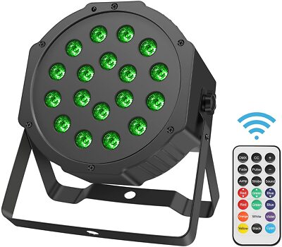 Mini Disco Party Licht Dj Lichter Bühnenlicht 18 LED 3-in-1 RGB Strobe Fernbedienung Con