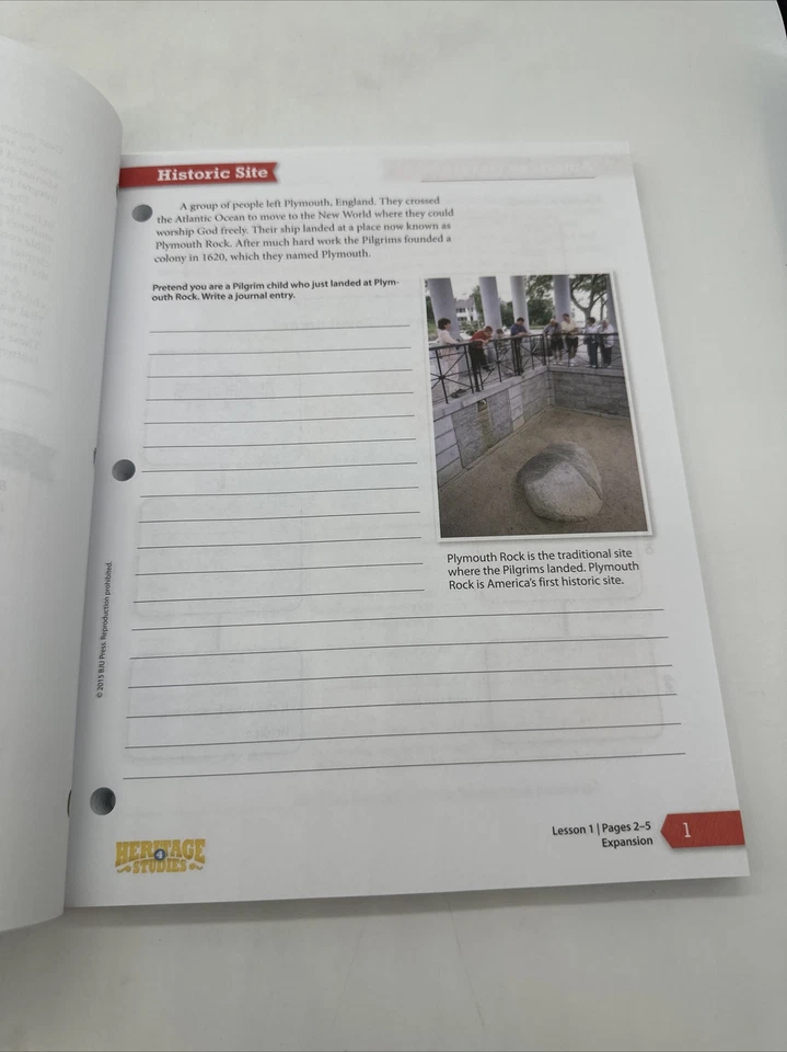 Bob Jones Heritage Studies 4 Student Activities (3rd Edit) 4th Grade History NEW - Image 4 of 4