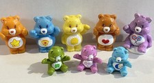 Vintage Care Bear Lot TCPC 5 Big- 3 Small 8 Total Cake Toppers Collectible