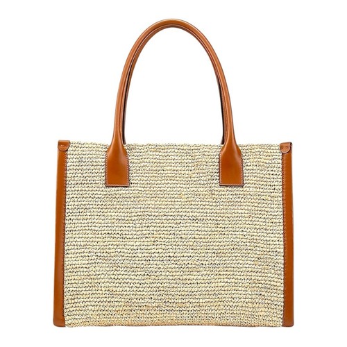 Christian Louboutin By My Side große Raffia Beuteltasche Tasche-Natur/Cuoio Neu mit Etikett - Bild 5 von 16