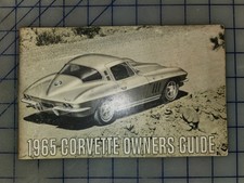1965 Chevrolet Corvette Owners Manual Original