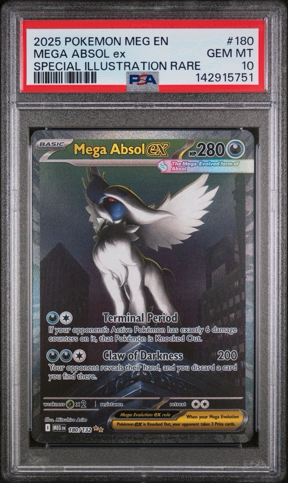 Pokemon - Mega Absol EX SIR Mega Evolution 180/132 PSA 10 Gem Mint