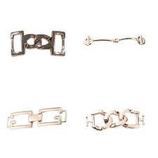 Zincs Alloys Shoe Charm Decorative Front Clip Unique Loafers Chain Fasterner