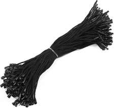 7.7 Inch Cotton Hang Tag String 500Pcs Beige thick, 500pcs Black Thick 