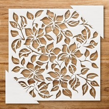Spring Floral Quote Wall Art Reusable Plastic Stencil - StencilAir