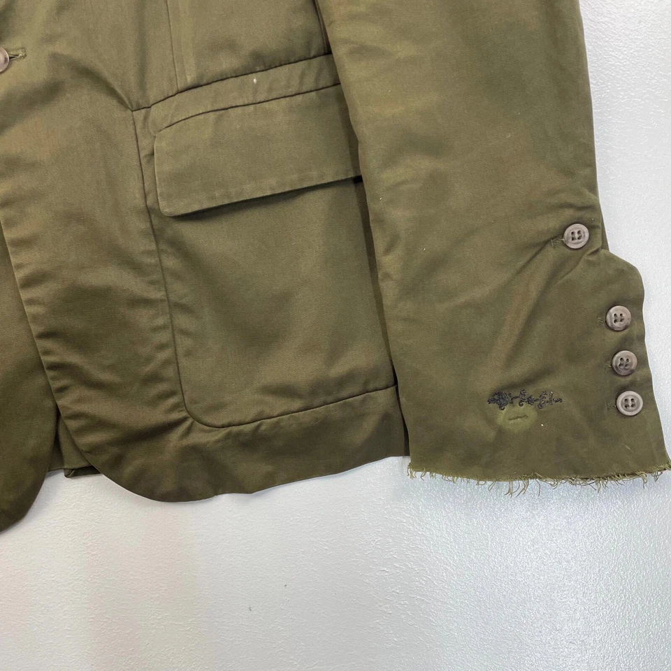 Women’s DIESEL Green Distressed Blazer Style Jacket , Size L - Image 2 of 4