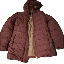 kensie girl Girls Mauve Hooded Puffer Jacket 100 Polyester Long Sleeve 14/16