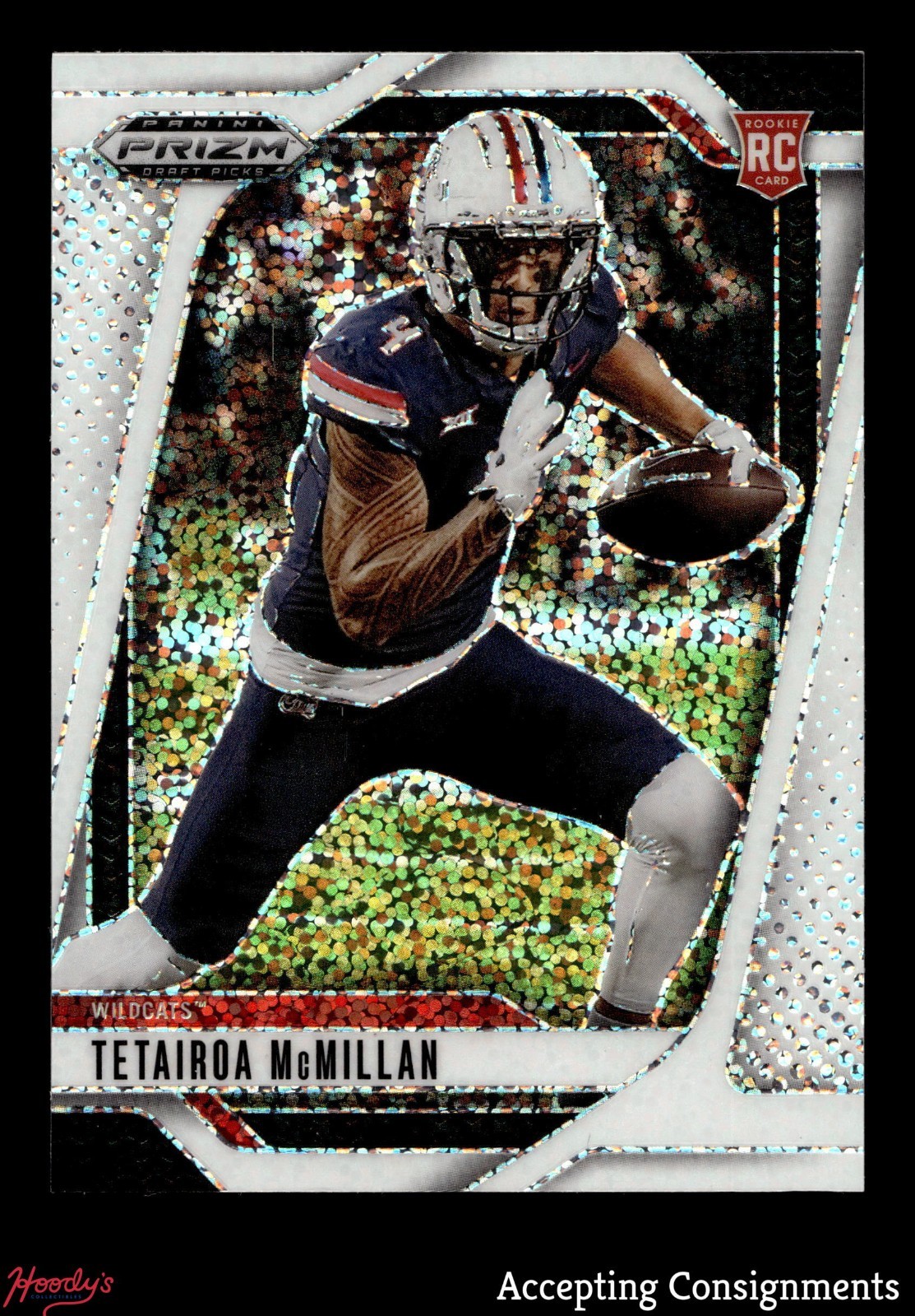 2025 Panini Prizm Draft Picks White Sparkle #8 Tetairoa McMillan SP ROOKIE RC