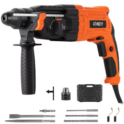 1 Inch SDS-Plus Rotary Hammer Drill, 8 Amp 3.0J 4-Function Variable Speed Ham...
