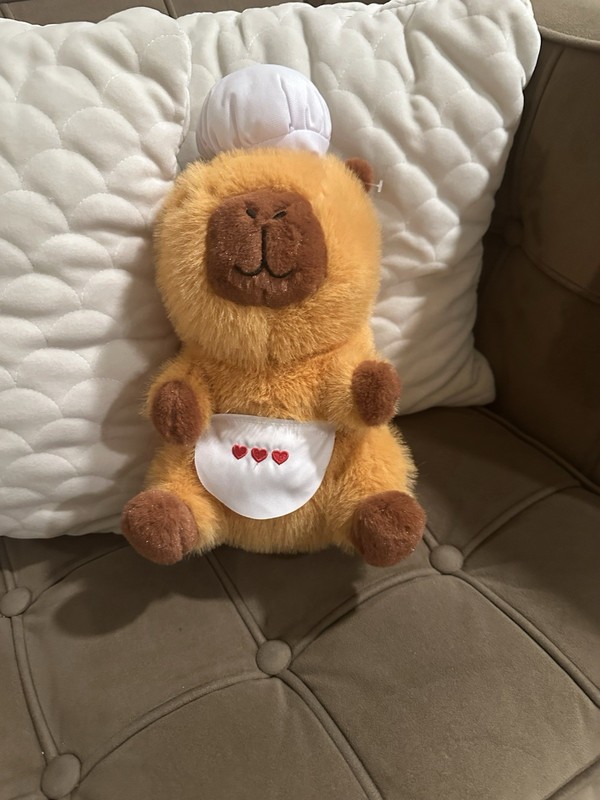 Chef Capybara Plush Toy Stuffed Animal Baker Cooking Outfit Kawaii Gift - NWOT