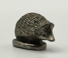 Small Vintage Metal Hedgehog Figurine – Miniature Collectible Ornament