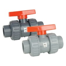 Colonial V20102N 2" PVC True Union Full Block Ball Valve FKM Socket/Threaded