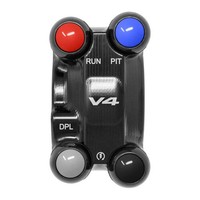Gasgriff-Set Mit Gas-Befehl + Jetprime Panigale V4S 2018-24 Schwarz Logo V4