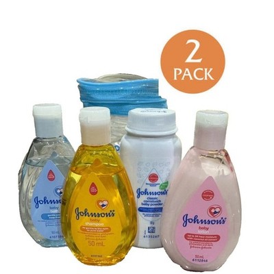 Johnson's Baby Travel Kit Baby Shampoo, Bath ,Powder & Lotion 50ml/g - 2 Sets