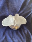 CRISTAL FRANCE BUTTERFLY FROSTED/CLEAR PAPERWEIGHT SIGNED 3.25" x 2.75” — photo 3
