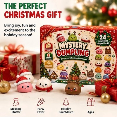 Christmas Squishies Advent Calendar 2026 24 Days Countdown Dumpling Squishy Toys