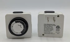 2 Intertek INDOOR Mechanical Timers 24 Hours