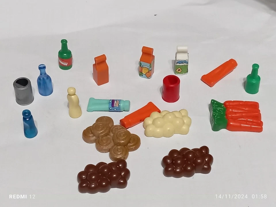 PLAYMOBIL LOT POTS CONSERVES CUISINE MARCHÉ RÉFRIGÉRATEUR MAGASIN... - Photo 1/1