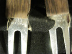 VINTAGE KNOBLER JAPAN CORN SKEWERS IN BOX WOOD HANDLES STAINLESS STEEL TINES — photo 4
