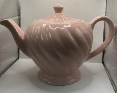 Vintage James Sadler England Pink Swirl Tea Pot 1940-1950