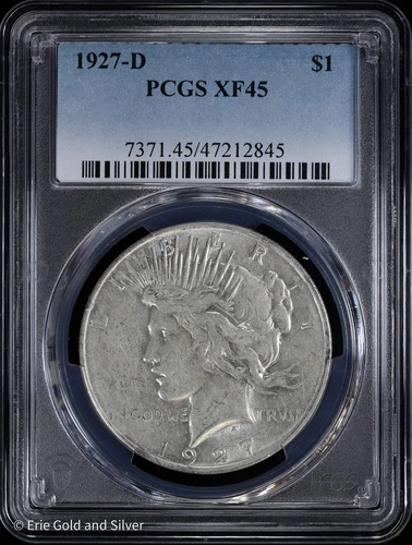 1927-D $1 Peace Silver Dollar PCGS XF 45