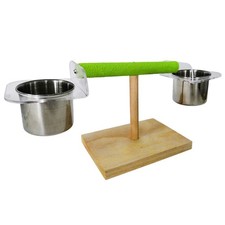  Parrot Food Holder Game Stand Indoor Bird Parakeet Ladder Bridge