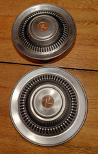 Vintage 1960s Rambler Amc Dog Dish Hubcaps Ambassador Stainless Steel