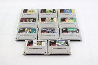 SNES Super Nintendo Loose Games Collection Inc TMNT Super Mario All Stars