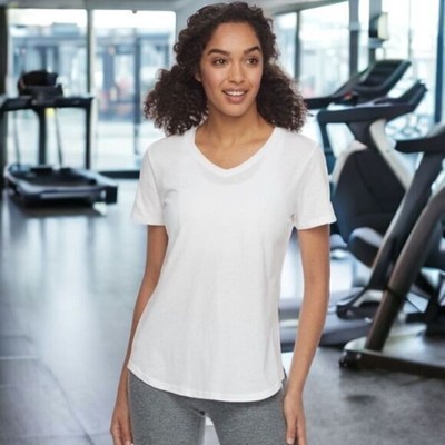 Women's Plus Size Tek Gear  Moisture-wicking White Short Sleeve Tee