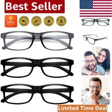 3 Pack Stylish Blue Light Blocking Reading Glasses with UV400 Protection