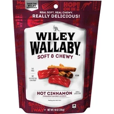 Wiley Wallaby Hot Cinnamon Licorice 10 Oz. Candy KEC21192 Wiley Wallaby KEC21192