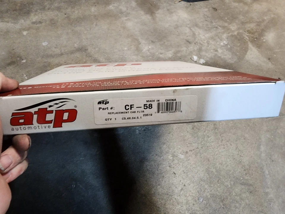 ATP CF-58 Replacement Cabin Air Filter For Select 04-15 Infiniti Nissan Models - Image 2 of 3