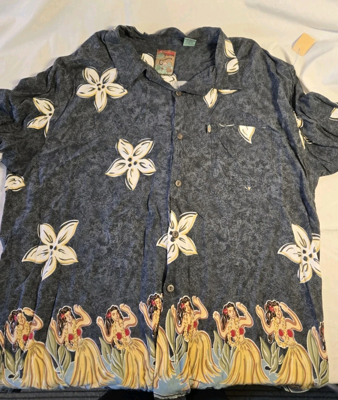 VTG Pineapple Connection 100% Rayon Men’s XL Hawaii Palm Floral S/S Shirt
